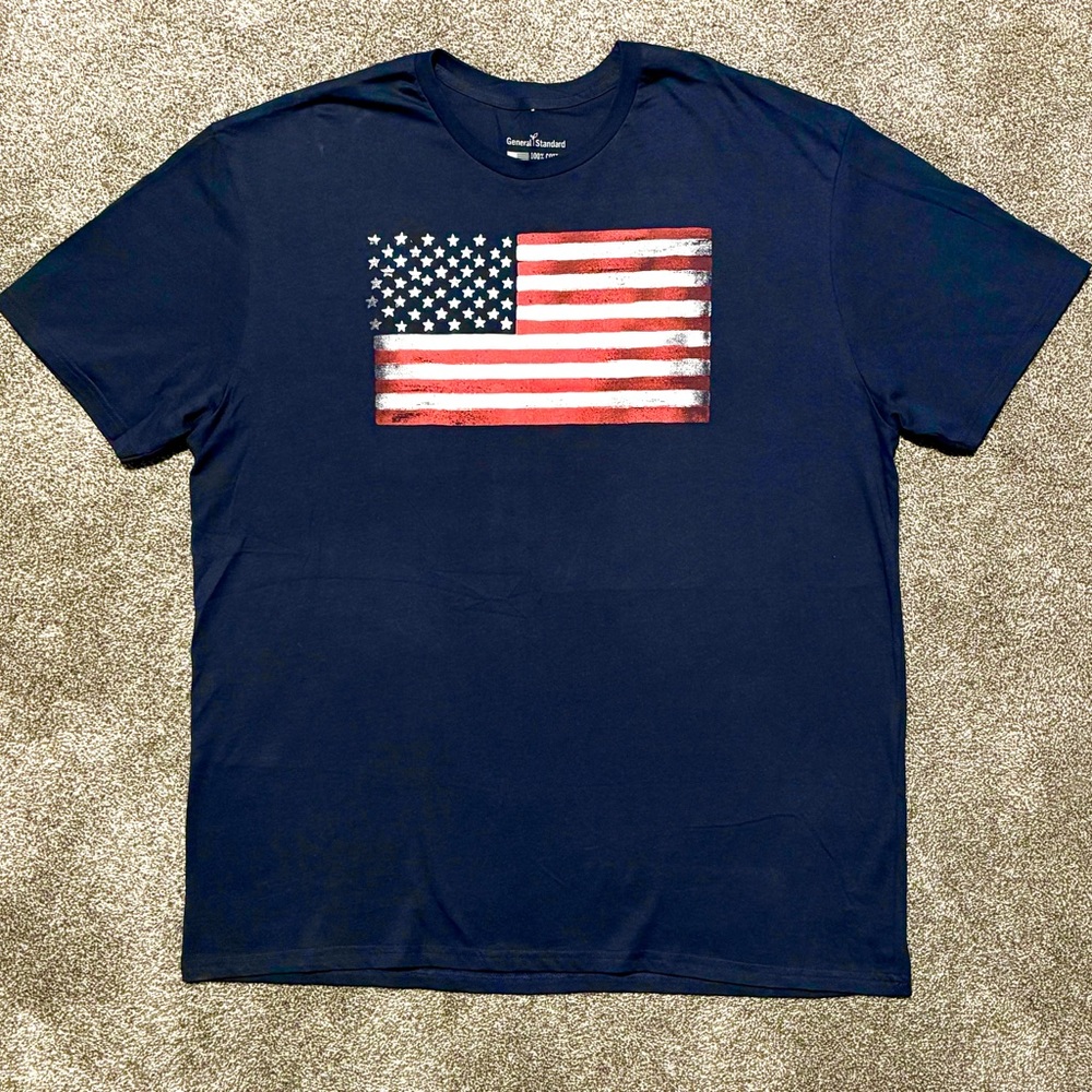 General Standard AMERICAN FLAG SOFT BLEND Tee Shirt!
XXL